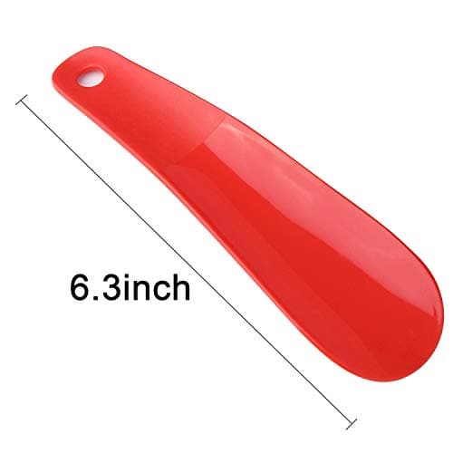 Arroyner 10Pcs Plastic Shoe Horn 6.3" Travel Shoe Horn for Men, Women and Kids Random Color 5