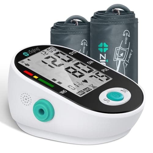 Blood Pressure Monitor, Bp Monitor with 2 Cuffs, The Universal and Extra Large Cuff(22-44cm&38-55cm) - 2 * 99 Sets of Memory for Home Use
