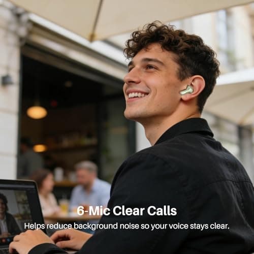 TOZO Hybrid Active Noise Cancelling Wireless Earbuds with 6 Mics AI Clear Call Ear Buds 68H Playtime with LED Display 32 Preset EQs via APP Bluetooth 5.3 IPX8 Waterproof in Ear Headphones 5
