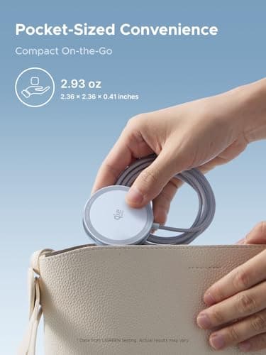 UGREEN 25W Magflow Fast Wireless Charger Pad, Magsafe Qi2 Certified Charging Mat for iPhone 17/16/15/14/13/12 Series AirPods, Compact Slim Travel-Friendly Design 8