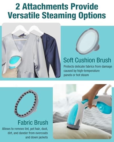 BEAUTURAL Steamer for Clothes, Portable Handheld Garment Fabric Wrinkles Remover, 30-Second Fast Heat-up, Auto-Off, Large Detachable Water Tank 5