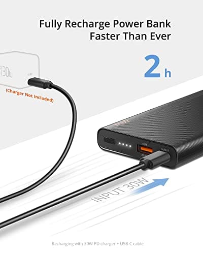 imuto 30W Slim Portable Charger for iPad Pro, Pixel iPad External Battery 30W Power Bank for iPhone 15/iPhone 15 Pro/iPad Pro 12.9/11in/ iPad Mini 6/ iPad Air 5/Portable Charger Pixel 6A 7 Pro 5A 5G 4