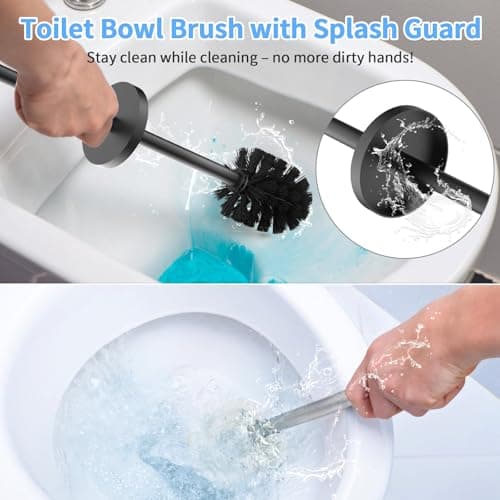 Stainless Steel Toilet Brush and Holder Set Oil Rubbed Matte Black Heavy Duty Toilet Bowl Brush with Long Handle for Bathroom and Farmhouse 4