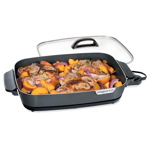 Presto 06858 16-Inch Slimline Electric Skillet with Glass Cover - Nonstick, Adjustable Temperature, Black 5