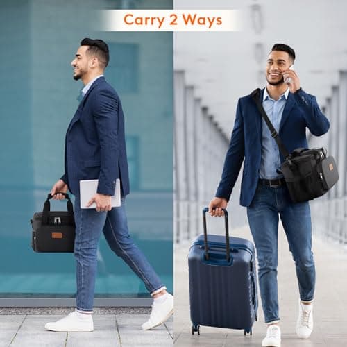 Lifewit Medium Lunch Bag Insulated Lunch Box Soft Cooler Cooling Tote for Adult Men Women, Black 12-Can (9L) 6