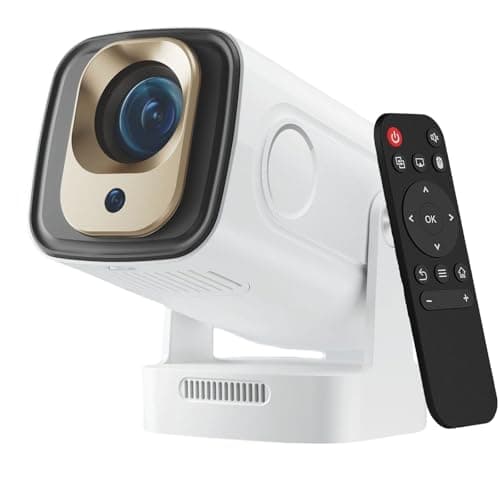 2025 Projector With Wifi And Bluetooth,Portable Mini Pivot Projector, Support 4k 1080p, Ultra-Quiet, Auto Keystone Correction, 180° Rotatable For Bedroom Ceiling (1080p)