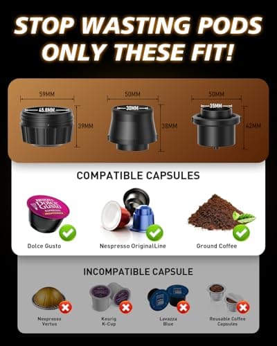 Yorenson Portable Coffee Maker for Travel,Self-Heating Espresso Machine with USB-C,LED Display,20 Bar,Compatible with Coffee Grounds&Capsules (Ns&DG)–Portable Espresso Maker for Car,RV,Camping,Office 7