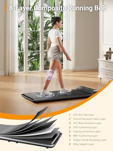 WALKINGPAD C2 Foldable Walking Pad Treadmill, Colorful Under Desk Treadmill for Home Office, Stylish Compact Design, No Assembly Needed 5