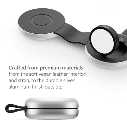 Butterfly 2-in-1 Compact Foldable Wireless Charger with Travel Adapter, 15W MagSafe Duo Charging for iPhone, Airpods, and Apple Watch 5