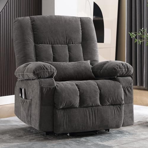 BOSMILLER Power Lift Recliner Chair Recliners for Elderly with Heat and Massage Recliner Chair for Living Room with Infinite Position and Side Pocket,USB Charge Port 8