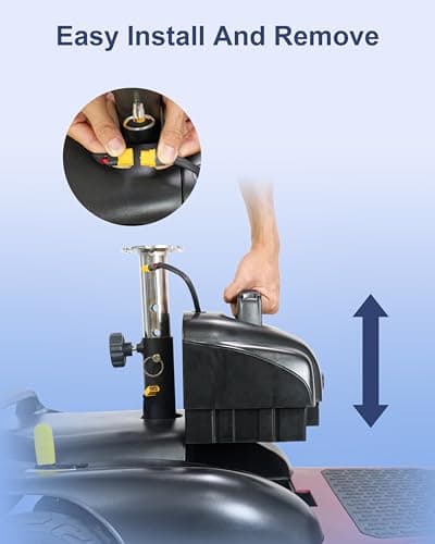 MIHAYO 4 Wheel Mobility Scooter for Seniors&Adults- 24 Miles Range, Foldable Powered Electric Wheelchair Device w/Dual 288WH Batteries, 112 L Basket, 280 lb Capacity, Compact, Blue 7