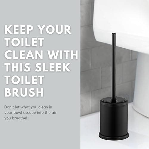 ToiletTree Products Deluxe Toilet Brush with Lid - Black 2