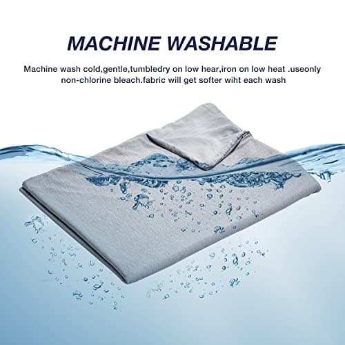EXQ Home Weighted Blanket Cover 60x80 -Queen Size Premium Soft for Weighted Blanket with Zipper,Machine Washable Duvet Cover (Grey,Duvet Cover Only) 7