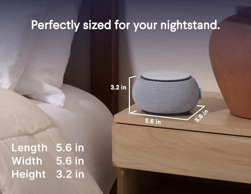 SNOOZ Smart White Noise Sound Machine - Real Fan Inside for Non-Looping White Noise, Sleep Aid for Adults, Travel, Sleeping, Bedroom, Portable, Baby Registry Essential - Cloud 5