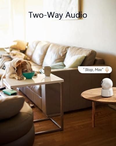 LongPlus 2K Vicohome Security Camera, 2.4/5GHz Indoor Camera for Home, Remote Pan Tilt Camera with Night Vision, One Touch Call, Motion Detection, Auto Tracking, Compatible with Alexa 7