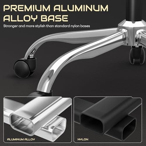 Dowinx Ergonomic Gaming Chair with Footrest, Heavy Duty 330lbs Office Chair, Massage Lumbar Support, Adjustable Height & Headrest Pillow, Comfortable for Back Pain Relief Streaming Long Gaming White 8