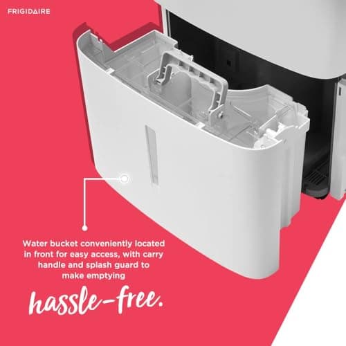 Frigidaire 35 Pint Dehumidifier, 3,000 Square Foot Coverage, 1.7 Gallon Bucket Capacity, Continuous Drain Option 12