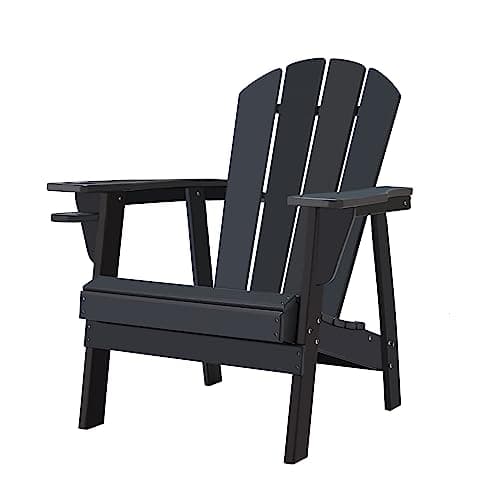 Restcozi Adirondack Chairs, HDPE All-Weather Adirondack Chair, Fire Pit Chairs (Classic, Black)