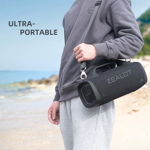 ZEALOT Bluetooth Speaker, 110W Peak(100W) Booming Sound Speakers Wireless, Dual Pairing, XBass, Bluetooth 5.3, 24000mAh Power Bank, Portable Outdoor Waterproof Speaker for Camping, Beach and Party 7
