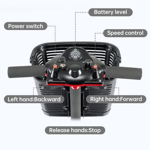3 Wheel Mobility Scooter, Electric Power Mobile Wheelchair for Seniors Adult with Lights Collapsible and Compact Duty Travel Scooter w/Basket and Extended Battery 6