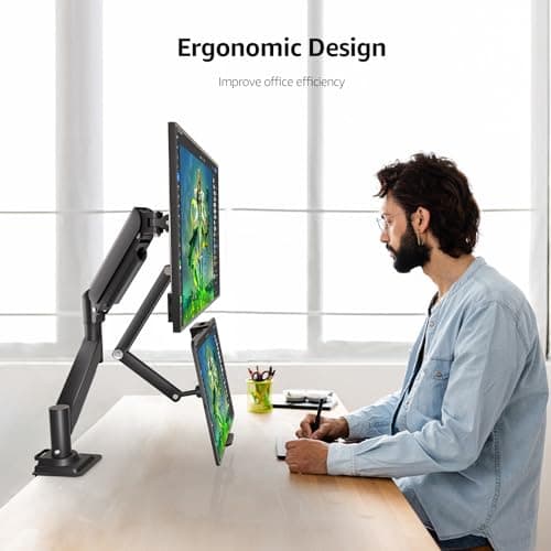 ergoiuon Universal VESA Mount Adapter for Tablets,Monitor Arm Extension Arm,Compatible with 4.7-15.6" Tablet/Phone/Portable Screen,Fits VESA 75x75 & 100x100 5