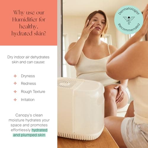 Canopy Bedside Humidifier Ultimate Hydration Bundle - Green - 36 HR Run Time, 2.5L Capacity - Alleviate Symptoms of Allergies, Flu, Cold, Dry Skin - Humidifier, 2 Filters, Aroma Kit, Accessory Tray 6