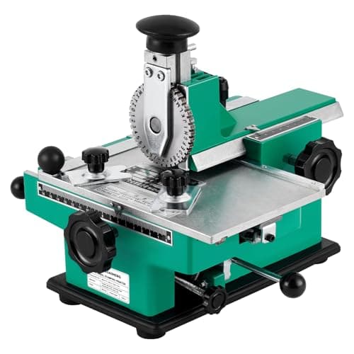 MXBAOHENG Metal Nameplate Stamping Machine Semi-Automatic Embosser Dog Tag Printer Label Marking Machine for Metal Plate/PVC Card (6mm Character Wheel)