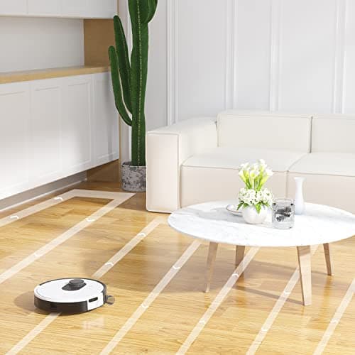 OKP Life Lidar Robot Vacuum Cleaner 4000Pa Suction Power, No-Go Zone, LiDAR Navigation, Smart Mapping Home Robotic Vacuum, Self-Charging, Wi-Fi/APP/Alexa Control, for Pet Hair, Carpet, Hard Floor 9