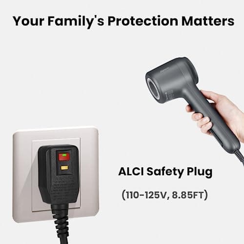 SKANWEN Professional Ionic Hair Dryer with Diffuser, High-Speed Blow Dryer with 110,000 RPM Brushless Motor for Fast Drying | Lightweight, Low Noise, Thermo-Controlled Hairdryer for Home/Travel, Gray 7