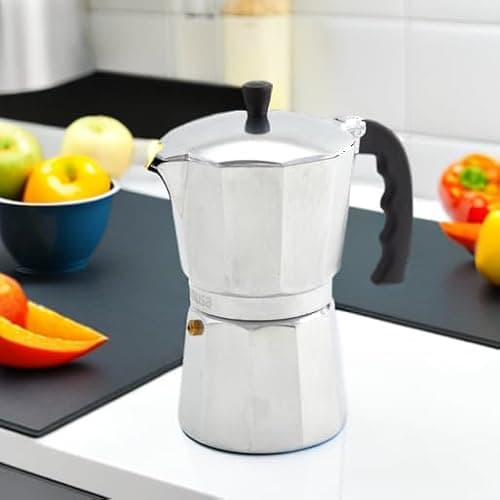 IMUSA USA B120-42V Aluminum Espresso Stovetop Coffeemaker 3-Cup, Silver (Pack of 1) 5