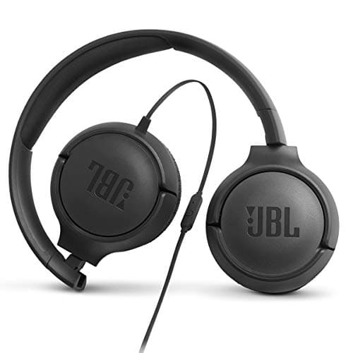 JBL Tune 500 - Wired on-ear headphones, JBL Pure Bass Sound, 1-button remote/mic, Tangle-free flat cable, Lightweight and foldable design, Ask Siri or Google Now (Black) 7