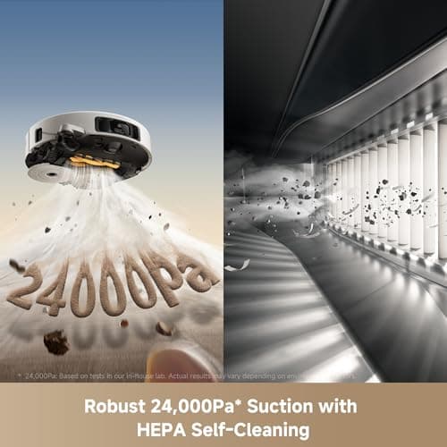 Mova V50 Ultra Complete Robot Vacuum and Mop Self-Cleaning, 24,000 Pa Suction, Liftable Navigation with Obstacle Overcoming and Warm Water Mopping with DuoSolution System Designed for Pets 7