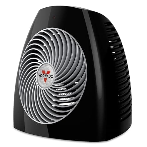 Vornado MVH (2025) Space Heater, 3 Heat Settings, Adjustable Thermostat, Tip-Over Protection, Auto Safety Shut-Off System, Indoor Use, Whole Room Heating, Black