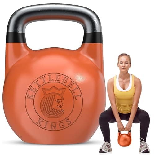Kettlebell Kings Competition Kettlebells Weight - 33mm handle - 30 KG - Hand weights Workout Gym Equipment and Strength training sets for Women and Men - Weights set for Home Gym - 4-32KG
