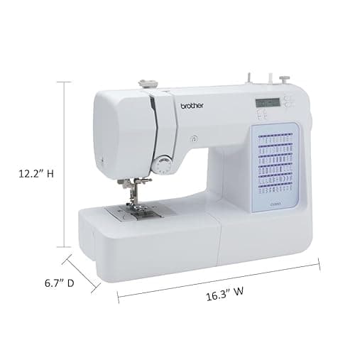 Brother CS5055 Computerized Sewing Machine, 60 Built-in Stitches, LCD Display, 7 Included Feet, White 8