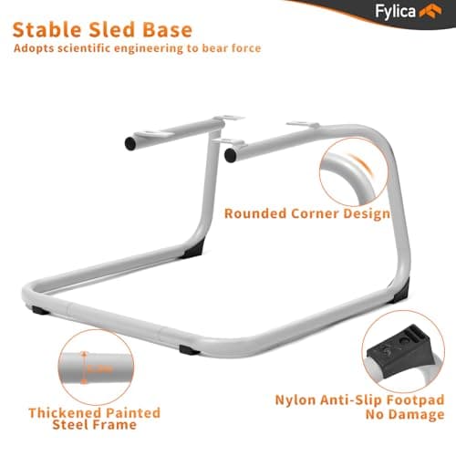 FYLICA Office Chairs No Wheels Conference Room Chair Breathable Mesh Upgraded Cushion and Sled Base, Mid Back Reception Chair No Armrests (2, Black) 5