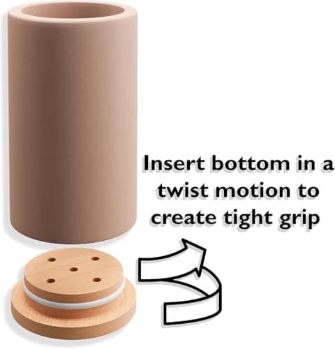 Matani Bamboo Toothbrush Holder Diatomite Tooth Brush Organizer - Storage Stand for Small Bathroom & Counter - Removable Base & Drain Holes, Water-Absorbent & Quick-Drying (Off White) 9