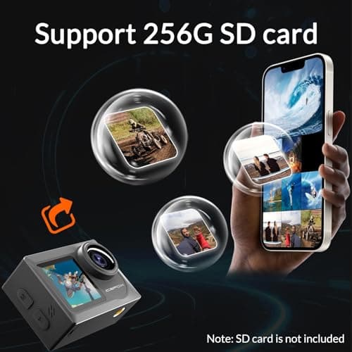 icefox i8 20MP 5X Zoom Action Camera with EIS, WiFi Remote Control, Waterproof Underwater Camera for Snorkeling Cycling Vlogging 7