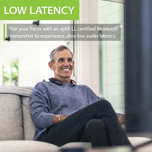 Avantree Torus Wearable Wireless Neck Speaker, Bluetooth 5.0, aptX HD, Low Latency, Personal Neckband Speakers with Retractable Earbuds, Superb Audio Quality, 3D Surround Stereo for Music TV (NB05) 6