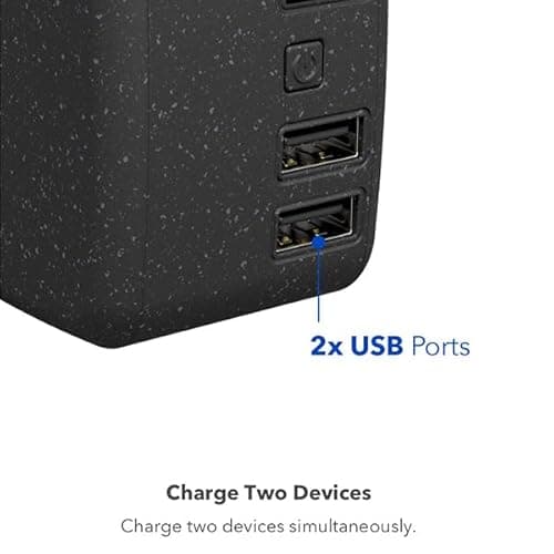 Halo Portable Phone Charger Power Cube 10,000mAh - Innovative Car Charger Power Bank with Dual USB Compatible Charging Ports, Built-in Charging Adapters - Black (801105857) 7