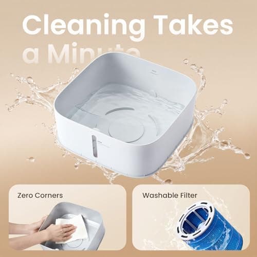 Provirtec Pro Baby Evaporative Humidifier for Bedroom, MistFree & No White Dust, BPA-Free and 16dB Quiet Sleep for kids, 3 Age-Modes, Auto Control, Tap Water Safe, 4L Easy Clean Tank for Nursery 5