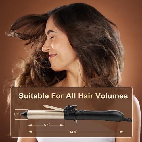 AT1NTEN Automatic Hair Curler and Straightener 2 in 1 Hair Curling Iron Flat Iron Professional Hair Curling Irons Adjustable Temp and Dual Voltage Gifts for Women-𝐂𝐞𝐥𝐬𝐢𝐮𝐬 𝐎𝐍𝐋𝐘 9
