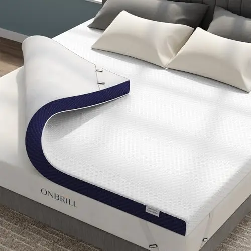 3 Inch Full Size Gel Memory Foam Mattress Topper with Ice Silk Touch Cover, High-Density Bamboo Charcoal Foam Mattress Bed Topper, Washable Cover & Pressure Relief, Soft Firmness CertiPUR-US Certified