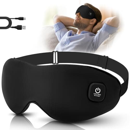 Silk Cordless Heated Eye Mask, Washable Heat Eye Compress for Dry Eye Electric Eye Heating Pad Warm Eye Mask for Eye Fatigue Stye Sinus Blepharitis MGD Gifts for Men Women