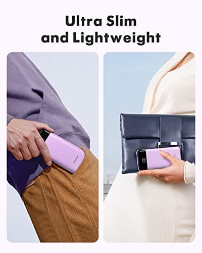 charmast Portable Charger with Built in Cables, Power Bank with Cords Wires, Slim 10000mAh Travel Battery Pack 6 Outputs 3 Inputs 6A Fast Charging for Samsung Google Pixel LG Moto iPhone iPad 5