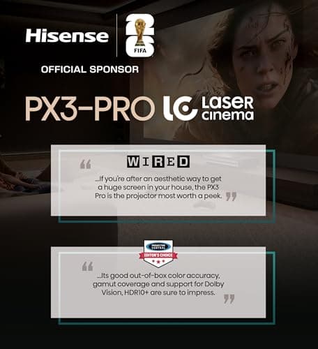 Hisense PX3-PRO Ultra Short Throw Triple Laser Projector, 4K UHD, 80” – 150”, 3,000 Lumens, 3000:1 Contrast, Dolby Vision & Atmos, IMAX Enhanced, 240 High Refresh Rate, Google TV, Designed for Xbox 25