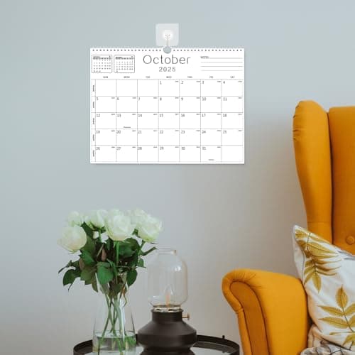 BHR Wall Calendar, Calendar 2025-2026 from July 2025 to December 2026 18 Months Calendars 14.7 inch×11 inch Julian Dates for New Year Christmas Gifts 5