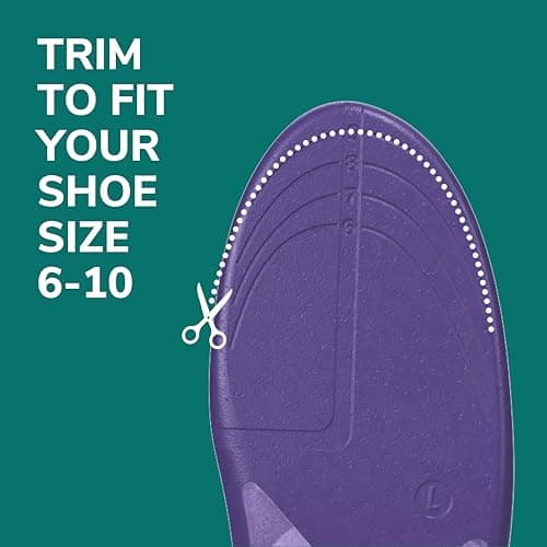 Dr. Scholl’s Prevent Pain Insoles for Women, Size 6-10, 1 Pair: The Only Proven Insole to Prevent Lower Body Pain - Arch Support Shoe Inserts for Women, Protect Against Lower Back, Knee and Foot Pain 7