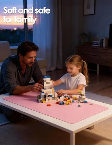 YSAGi Leather Desk Protector, Office Mat, Large Mouse Mat, Non-Slip PU Leather Blotter, Laptop Pad, Waterproof Writing Pad for Office and Home (Light Pink, 23.6" x 13.8") 7