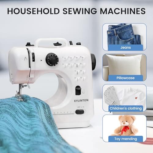 Sea Punk Sewing Machine for Beginners, Mini Sewing Machine with 12 Built-in Stitches, Kids Sewing Machine with Foot Pedal, High-Low Speeds, Portable Sewing Machines and Sewing Enthusiasts (505) 5